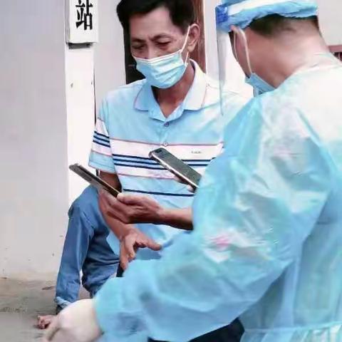 七叉镇红峰村委会党支部组织县医疗卫生人员到乌烈管护站辖区开展核酸检测采样