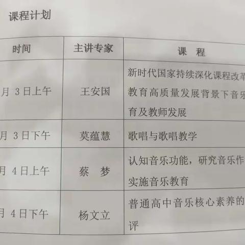 定安县城南中学王瑞玲老师参加海南省2021年普通高中音乐新课程新教材骨干教师培训