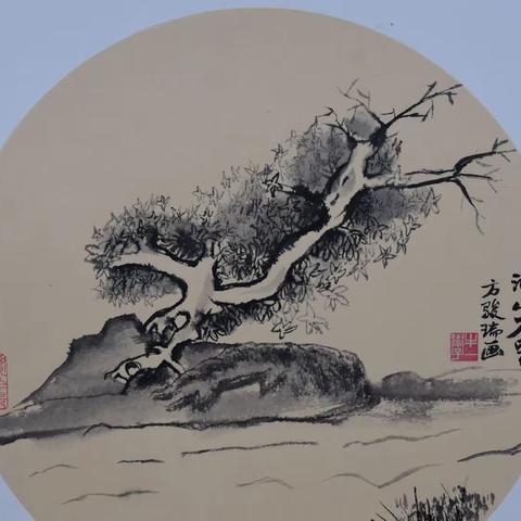 牛栏江镇一中2024年庆元旦学生国画作品展