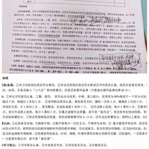 抓常规 促质量 逐梦行——台儿庄区实验小学教学常规月查