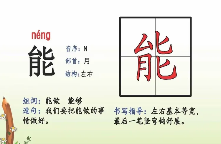 会写生字组词