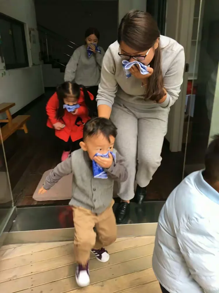 南明区可儿幼儿园消防演习