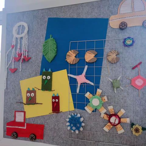 编玩编乐，巧手编织，阜南县县直幼儿园中一班