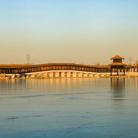 落日余晖园博园