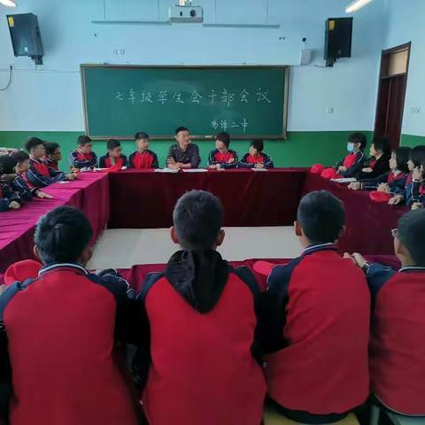 【自主管理，共同成长】鸡泽县第二中学七年级召开学生会干部会议