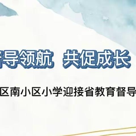 督导领航  共促成长——桥东区南小区小学迎接省教育督导检查