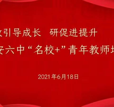教引导成长，研促进提升——长安六中“名校+”教育联合体青年教师培养会