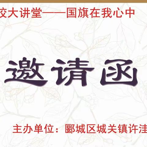 许洼小学开展“文明市民学校大讲堂——国旗在我心中”活动