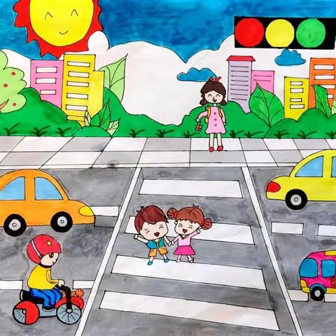 “交通安全伴我行”——百龙跨世纪幼儿园升旗仪式