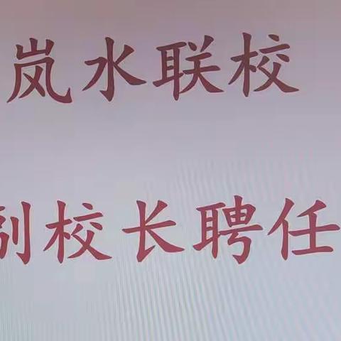 岚水联校卫生副校长聘任仪式