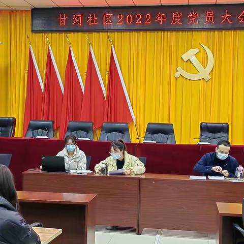 甘河社区支部2022年度年终总结大会