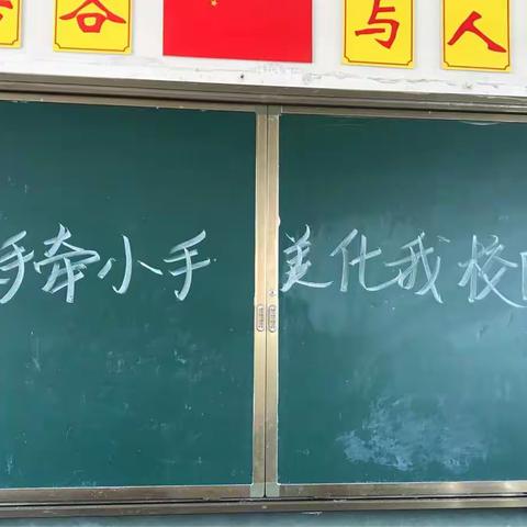 大手牵小手 美化我校园