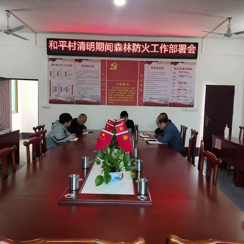 [盘古山镇和平村文明实践站]开展清明期间森林防火活动