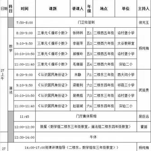 晋中市“送教下乡”活动——平遥县沿村堡小学校（道法组）