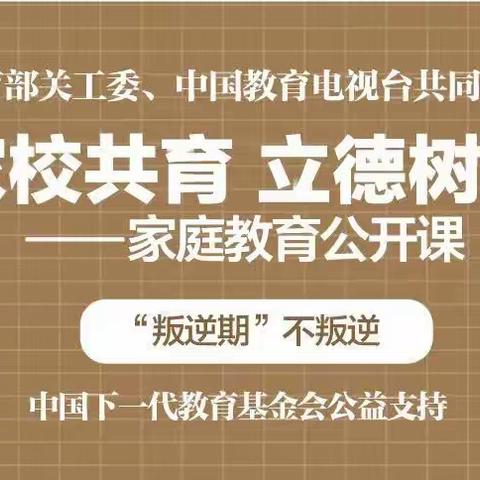 “叛逆期、不叛逆”——东方市民族中学组织观看学习第八期家校共育、立德树人家庭教育公开课
