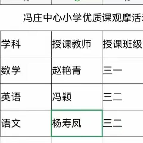 优质课堂展风采，观摩学习促成长 ——记冯庄中心小学优质课观摩活动