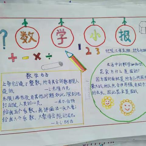 “我"的第一张数学小报