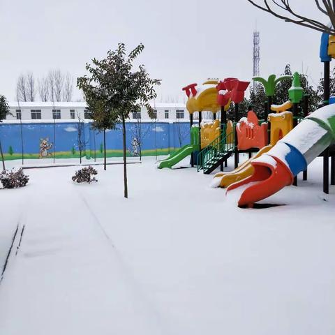 阳光幼儿园里的雪趣！