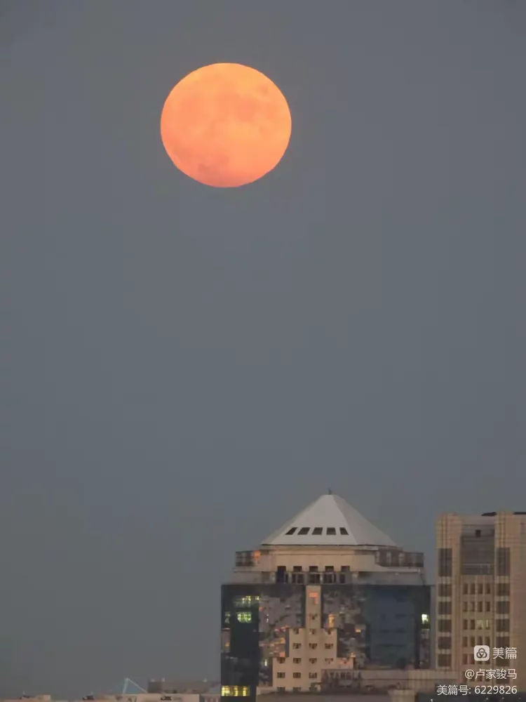 你看你看，月亮的脸偷偷的在改变