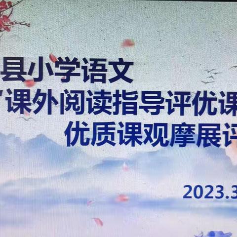 浸润书香，阅读悦享——深泽县小学语文课外阅读指导评优课展评活动