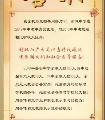 青春不散场   毕业再启航——记新城中学2019届毕业典礼