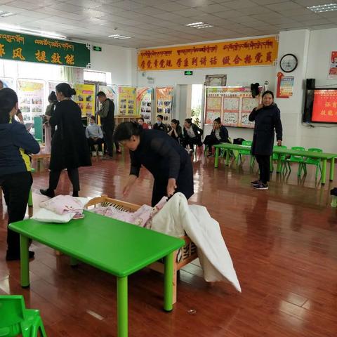 齐鲁双语幼儿园开展学期末保育员技能操作考核