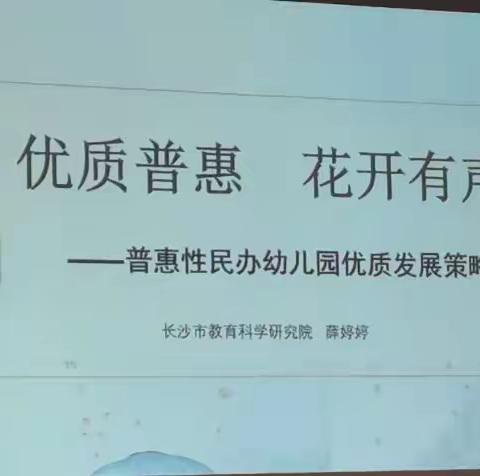 民办普惠幼儿园优质发展策略主讲人：薛婷婷