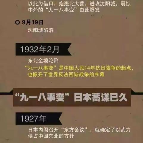 “九一八”，不敢忘！                              ---------太乙中学团支部特别团课