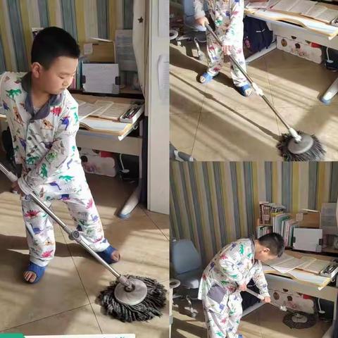 二（1）班 实践劳动——学拖地