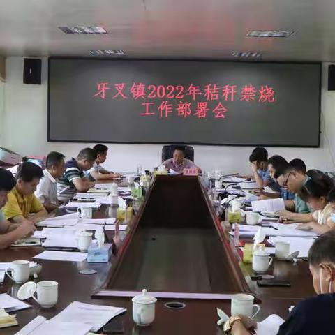 牙叉镇2022年秸秆禁烧工作推进会