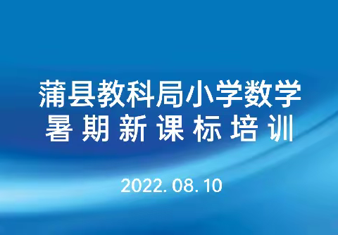 砥砺深耕新课标 奋楫扬帆启新程 —— 蒲县小学数学新课程标准培训活动