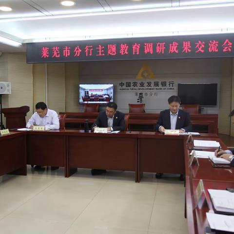 农发行莱芜市分行召开主题教育调研成果交流会