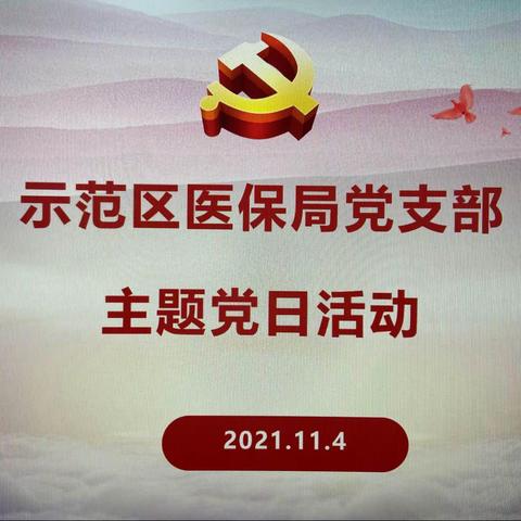 示范区医保局党支部开展11月份主题党日活动