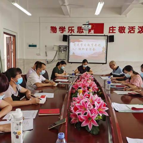 漳平市南洋中心学校党支部开展党史学习教育专题组织生活会