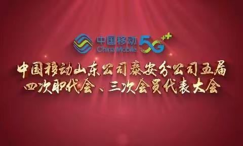 中国移动山东公司泰安分公司五届四次职代会、三次会员代表大会胜利召开