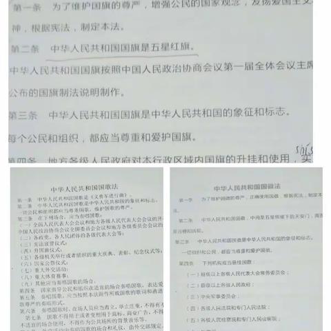 五星红旗，我为你骄傲！————谷马小学国旗法   国徽法和国歌法学习留影