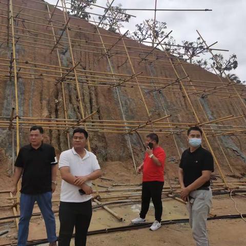 天涯区委常委、常务副区长符启川同志带队到水蛟茅村地质灾害点、南边海地质灾害点调研