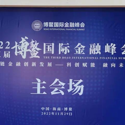 陪同海南企联常务会长兼秘书长冷明权参加2022博鳌国际金融峰会纪行-海南企联国际工委秘书处2022-11-29