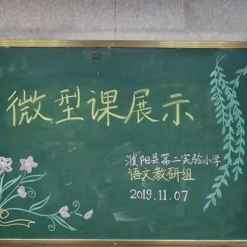 同课放光彩    异构显新意————濮阳县第二实验小学微型课展示教研活动