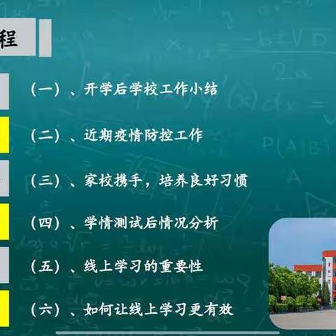 云端携手  自律自强  共赢未来         ——实验小学线上家长会