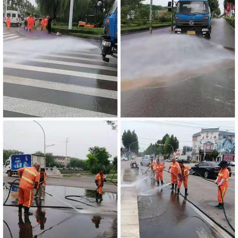 【平阴】县环卫绿化管护中心加强雨后路面冲洗作业——还原马路本色