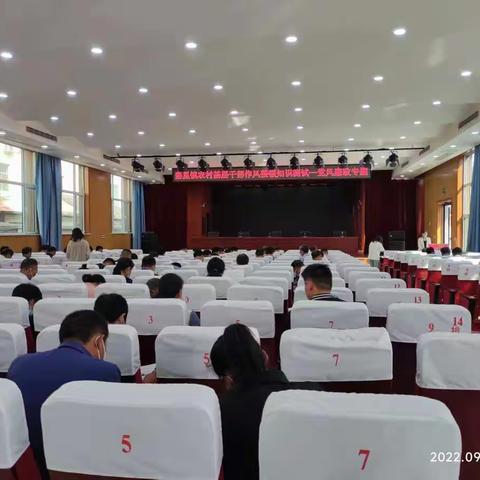 寨里镇举行农村基层干部党风廉政专题知识测试