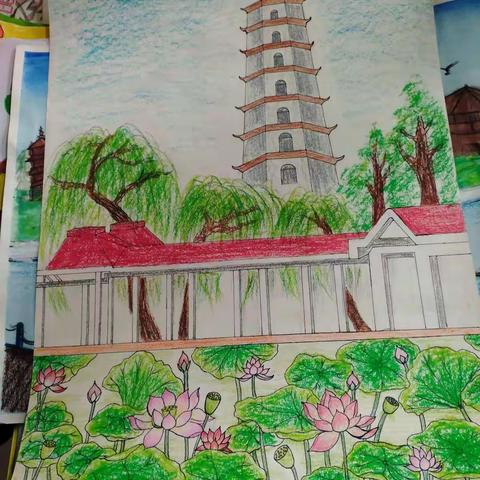 童心向祖国彩墨润童年    实验小学大同校区庆国庆绘画展  五二班一等奖作品