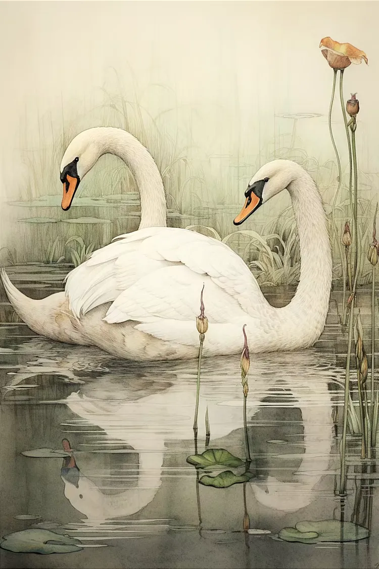 水鸟皇后/白天鹅