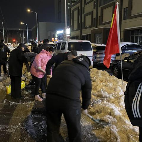 冬日齐扫雪 热情暖人心中央湖畔社区开展志愿扫雪活动