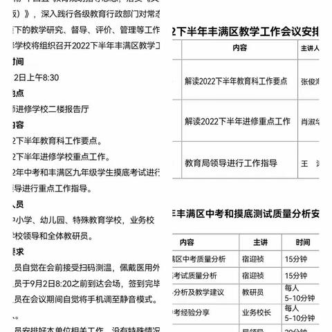 硕果飘香送过往，日将月就续荣光——记2022年下半年丰满区教学工作会议