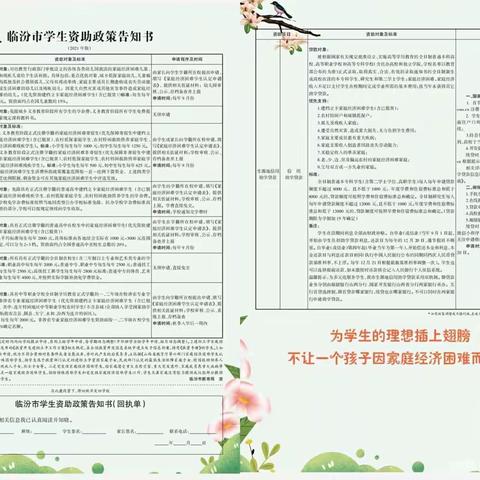 临汾市尧都区尚智德育幼儿园2022年《学生资助政策告知书》的发放工作完成情况