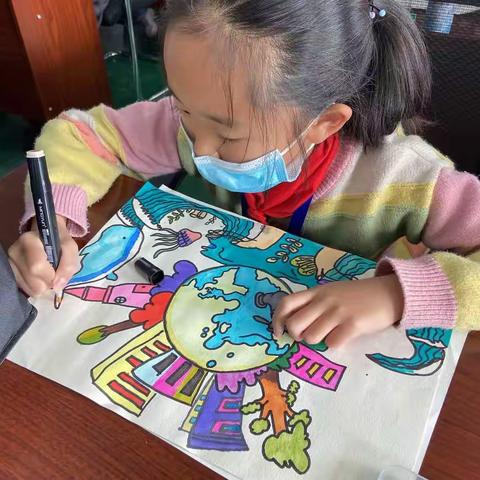 落实“双减”政策  绘出精彩生活  ———新源县育新小学开展绘画比赛活动