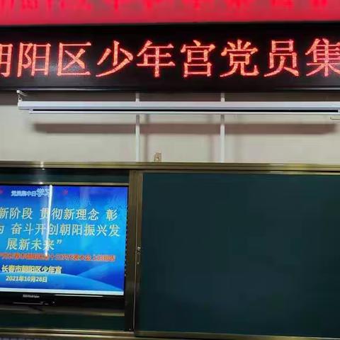 长春市朝阳区少年宫开展“立足新阶段，贯彻新理念，彰显新作为，奋力开创朝阳振兴发展新未来”党员集中日活动