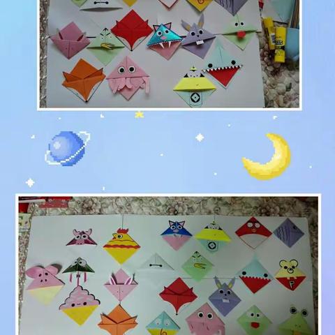 折纸——动物书签